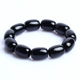 Natural Agate Barrel Bead Bracelet for Men and Women