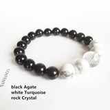 Agate Crystal Turquoise Beaded Bracelet for Men