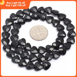 Natural Agates Faceted Heart Beads 15 inch Strand DIY Jewelry Making
