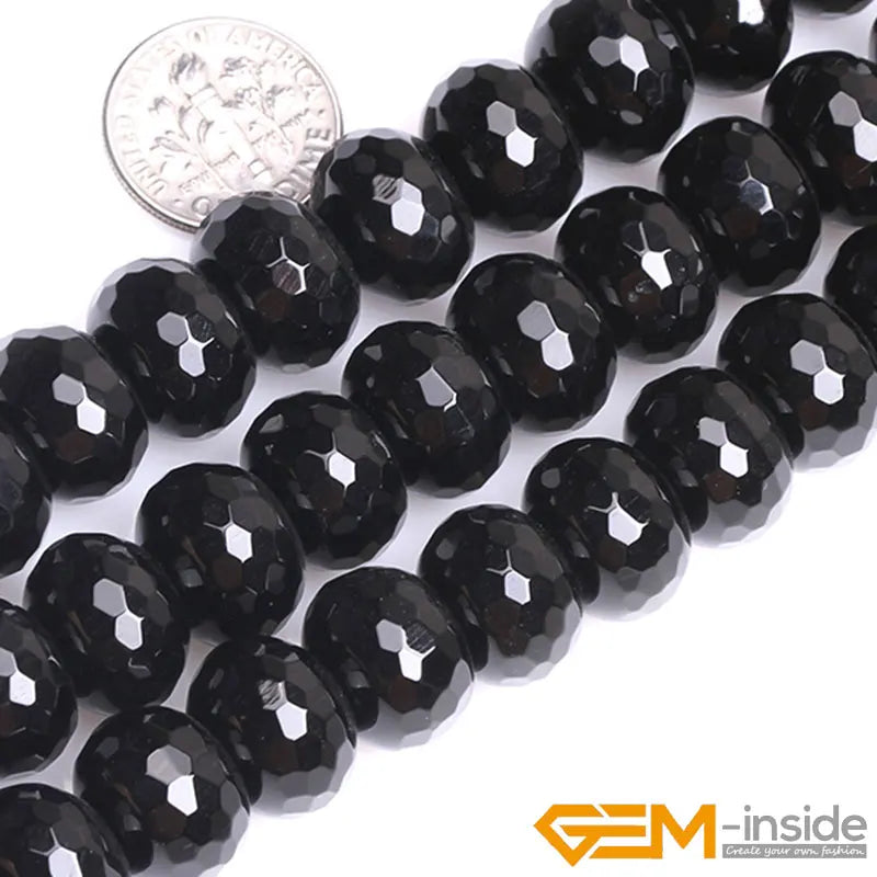 Natural Agates Rondelle Spacer Loose Beads 15 inch Strand DIY Jewelry Bead