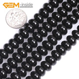 Natural Agates Smooth Faceted Rondelle Spacer Beads 15 Inch