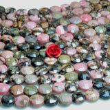 Natural Banded Rhodonite Faceted Coin Loose Beads Gemstone Semi Precious Stone