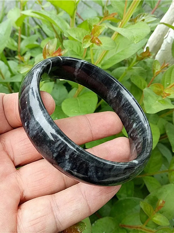 Wide Jade Bracelet Boutique Jewelry Men's and Women's, Hand Carved