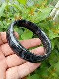 Wide Jade Bracelet Boutique Jewelry Men's and Women's, Hand Carved