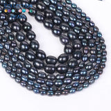 Freshwater Pearl Beads Rice Shape Loose for Jewelry Making DIY 4-5/7-8/9-10mm