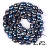 Freshwater Pearl Beads Rice Shape Loose for Jewelry Making DIY 4-5/7-8/9-10mm