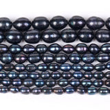 Natural Freshwater Pearl Beads High Rice Shape Punch Loose DIY Necklace Bracelet