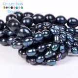 Freshwater Pearl Beads Rice Shape Loose for Jewelry Making DIY 4-5/7-8/9-10mm
