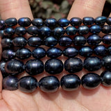Natural Freshwater Pearl Beads High Rice Shape Punch Loose DIY Necklace Bracelet
