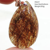Rutilated Quartz Pendant Jewelry Copper Rutilted Necklace