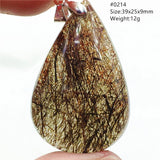 Rutilated Quartz Pendant Jewelry Copper Rutilted Necklace