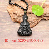 Green Jade Buddha Pendant Necklace Charm Jewelry for Men
