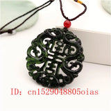 Green Jade Dragon Pendant Necklace for Women