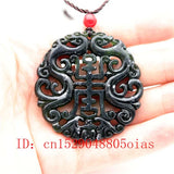Green Jade Dragon Pendant Necklace for Women