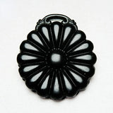 Green Flower Jade Pendant Necklace Double-sided Carved Charm Amulet