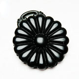 Green Flower Jade Pendant Necklace Double-sided Carved Charm Amulet