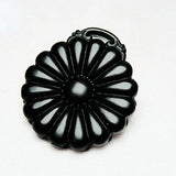 Green Flower Jade Pendant Necklace Double-sided Carved Charm Amulet