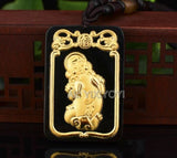 Hetian Jade Coin Wealth PiXiu Pendant Necklace