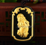 Hetian Jade Coin Wealth PiXiu Pendant Necklace