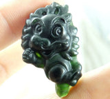 Green Jade Chinese Zodiac Pendant Necklace Lucky Amulet
