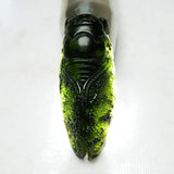 Green Jade Cicada Pendant Necklace Chinese Hand-Carved Charm Amulet
