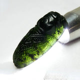 Green Jade Cicada Pendant Necklace Chinese Hand-Carved Charm Amulet