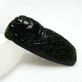 Green Jade Cicada Pendant Necklace Chinese Hand-Carved Charm Amulet