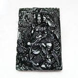 Green Jade Dragon Phoenix Guanyin Pendant Necklace Charm Jewelry