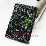 Green Jade Dragon Phoenix Guanyin Pendant Necklace Charm Jewelry