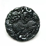 Green Jade Unicorn Pendant Necklace Hand Carving Amulet Jewelry
