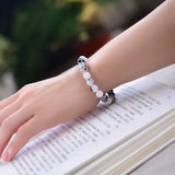 Natural Hair Quartz Crystal Bracelet 6mm