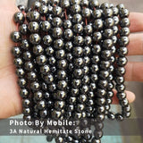 Hematite Round Beads Plated Silver for Jewelry Making