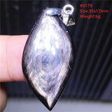 Natural Hypersthene Bead Flash Pendant Lucky Stone Hypersthene Pendant Necklace