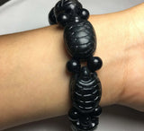 Natural Jade Tortoise Elastic Bracelet Charm Jewellery Accessory