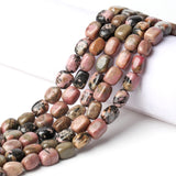 Natural Rhodonite Square Tube Beads 8x12mm