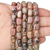 Natural Rhodonite Square Tube Beads 8x12mm
