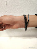 Natural Meteorite Stone 3 Circles Bracelet for Women