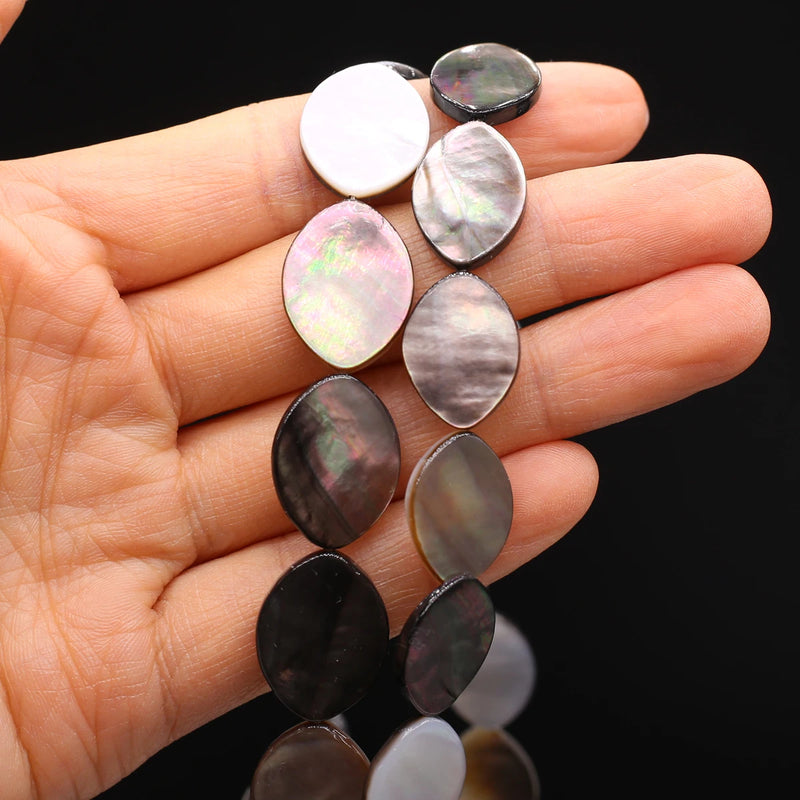 Mother of Pearl Shell Beads Oval Loose Spacer for Jewelry Making