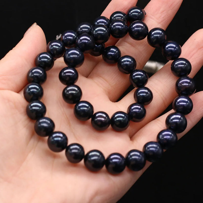 9-10mm Round Natural Pearl Bead Loose High Quality for DIY Jewelry Making