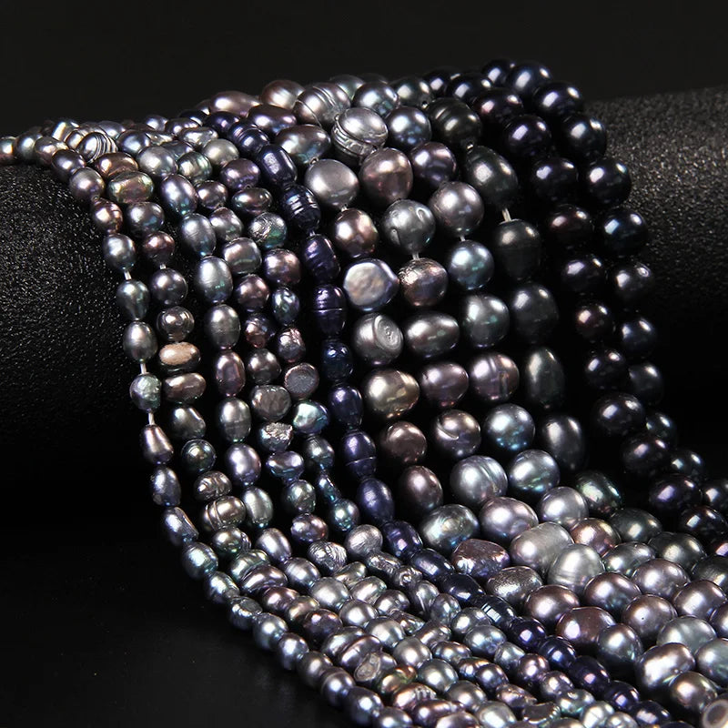 Freshwater Pearl Beads Potato Round Baroque Loose DIY Jewelry Making 14"