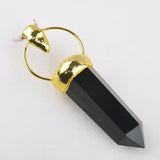 Natural Quartz Point Pendant Charms Necklace DIY Jewelry