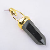 Natural Quartz Point Pendant Charms Necklace DIY Jewelry