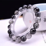 Natural Quartz Rutilated Bracelet 8-10mm Crystal Beads