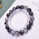Natural Quartz Rutilated Bracelet 8-10mm Crystal Beads