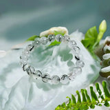 Rutilated Quartz Bead Bracelet 8mm Hair Crystal Bracelets Women Jewelry
