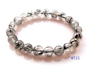 Rutilated Quartz Round Beads 9mm,10mm Bracelet for Women Men