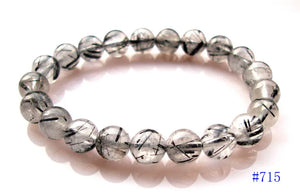 Rutilated Quartz Round Beads 9mm,10mm Bracelet for Women Men