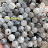 Rutilated Stone Smooth Round Beads 15 Inch