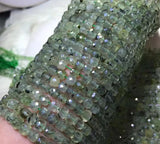 Natural Rutiled Prehnite Faceted Cube Beads for Jewelry Making