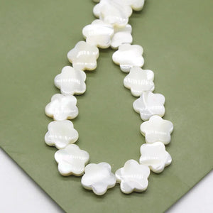 Shell Mother-of-pearl Flower Beads for DIY Jewelry